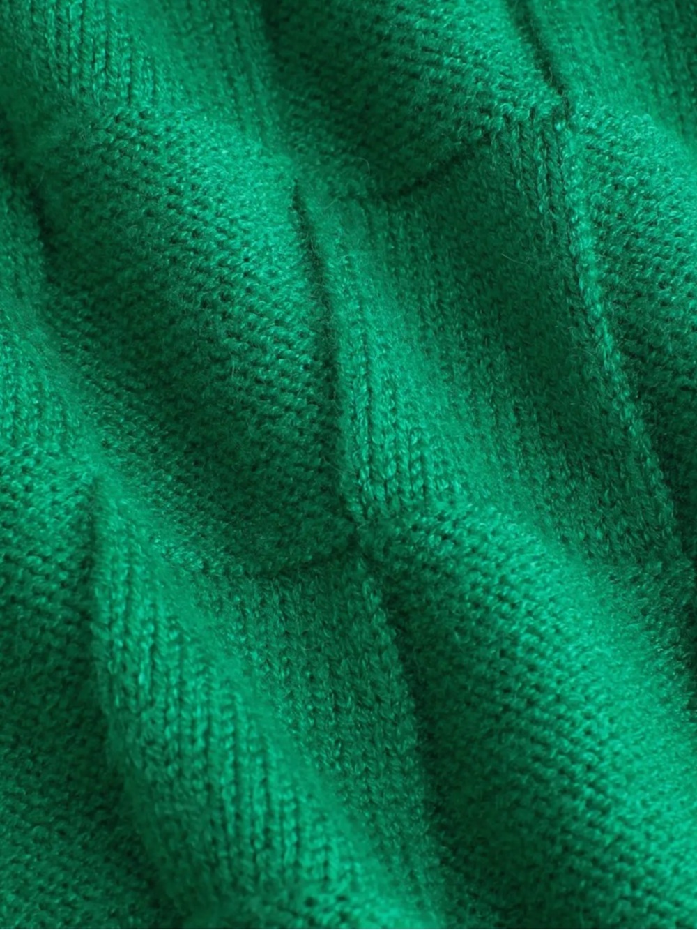 Cider SOLID KNITTED HIGH WAIST STRAIGHT LEG TROUSERS in Green - Picture 5 of 8